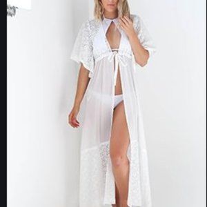 TIGER MIST White Kimono Dress